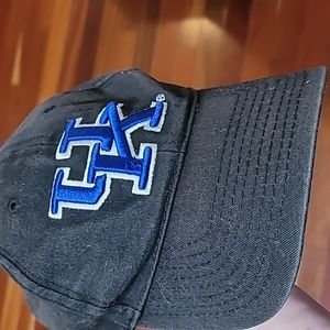 UK ballcap black with blue lettering.